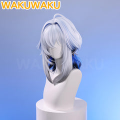 WakuWaku Game Wuthering Waves Galbrenr Wig Cosplay Women Blue 35cm Hair