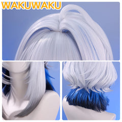 WakuWaku Game Wuthering Waves Galbrenr Wig Cosplay Women Blue 35cm Hair
