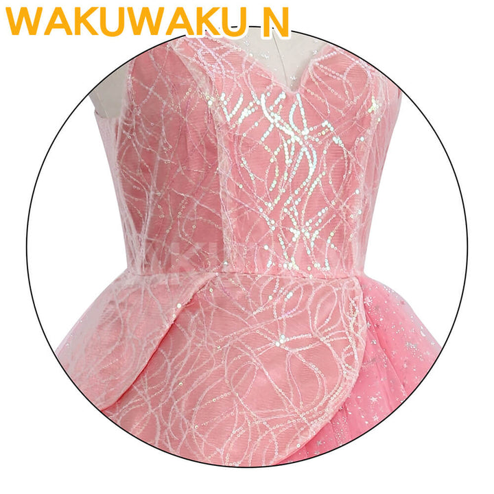 【In Stock】Glinda Cosplay Costume WakuWaku-N Wicked Pink Purple Colorful Dress Halloween