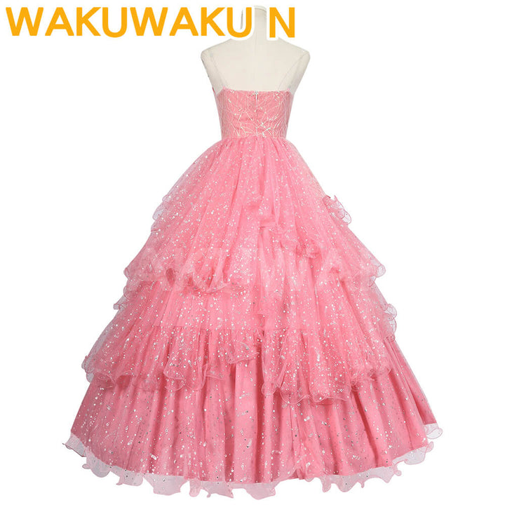 【In Stock】Glinda Cosplay Costume WakuWaku-N Wicked Pink Purple Colorful Dress Halloween