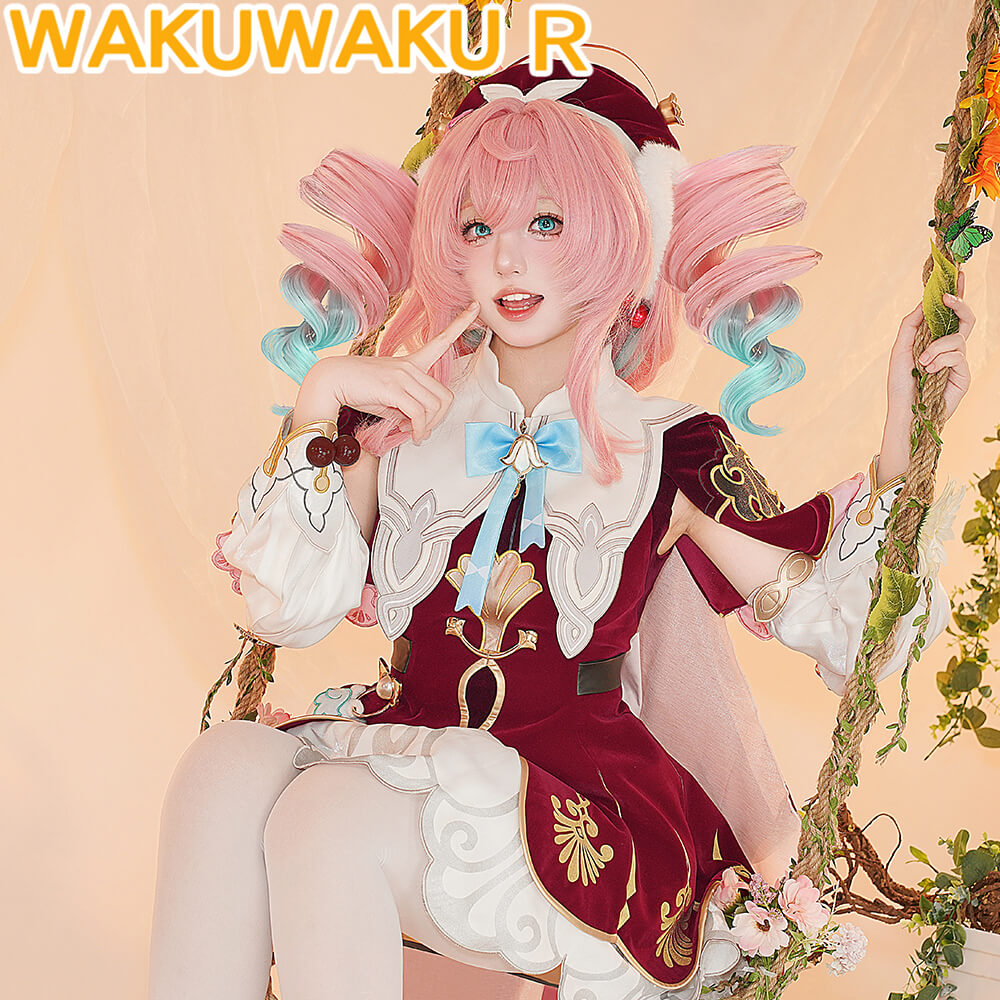 Hyacine Cosplay Costume Game Honkai: Star Rail WakuWaku-R HSR Women Cute Dress Hyacine Costume Amphoreus Cosplay
