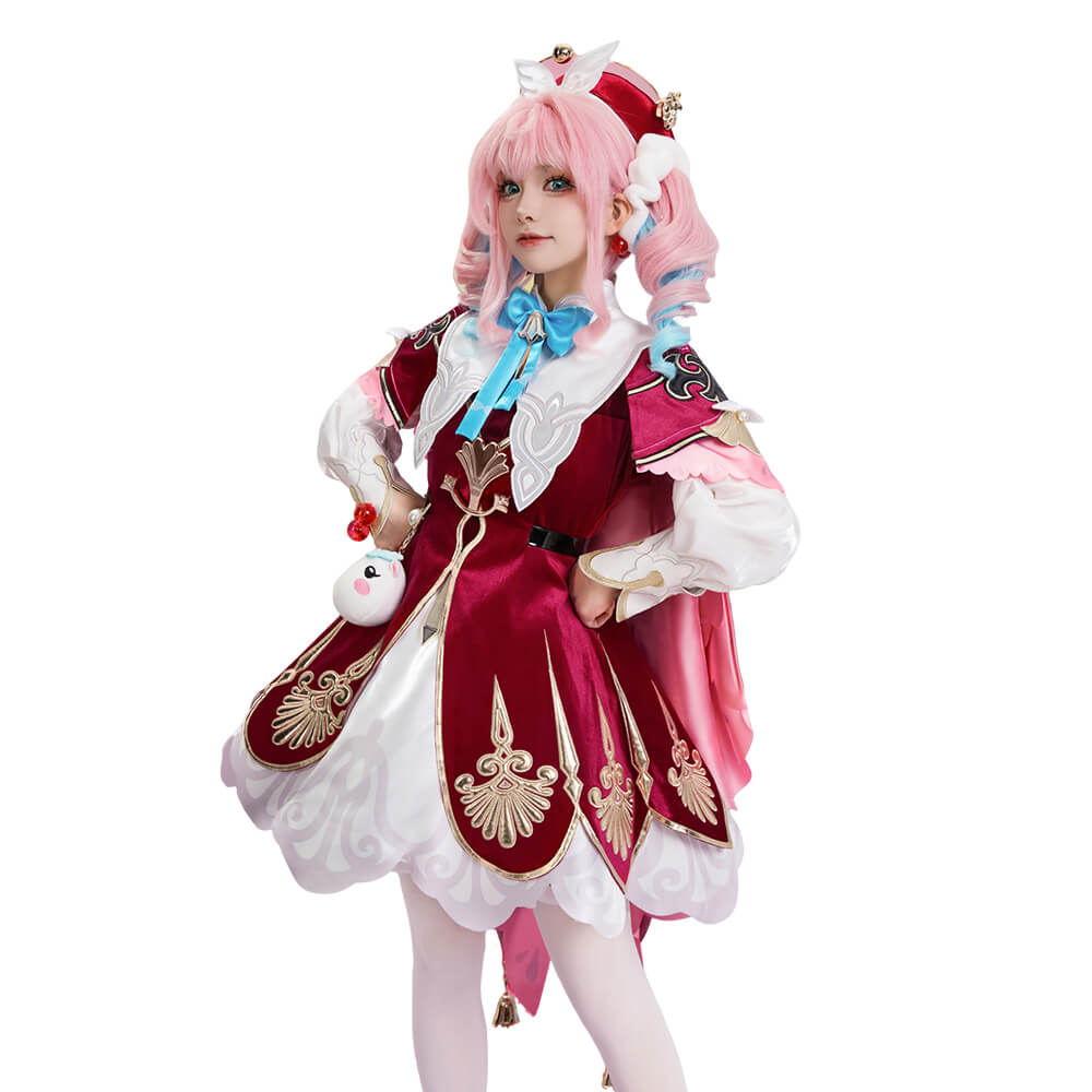 Hyacine Cosplay Costume Game Honkai: Star Rail HSR Women Cute Dress Hyacine Amphoreus Cosplay Mental Accessories