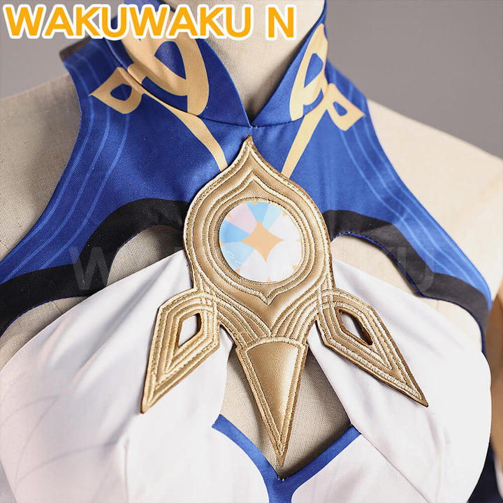 Istaroth Cosplay Game Genshin Impact WakuWaku-R Women Ruler of Time Costume Halloween Istaroth Cosplay Plus Size Wig