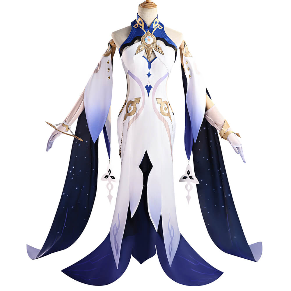 Istaroth Cosplay Game Genshin Impact WakuWaku-R Women Ruler of Time Costume Halloween Istaroth Cosplay Plus Size Wig