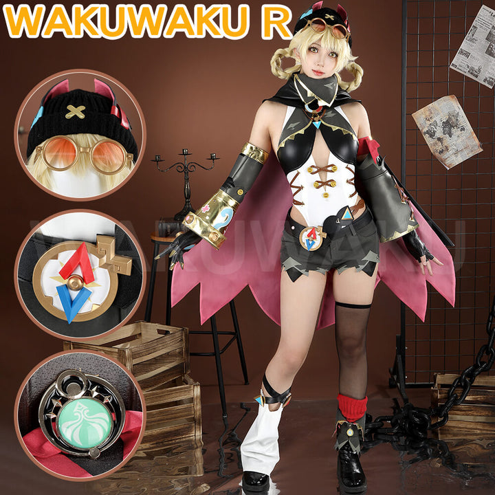 Jahoda Cosplay Game Genshin Impact WakuWaku-R Song of the Welkin Moon Women Costume Halloween Cosplay Plus Size Wig
