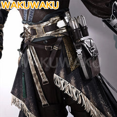 【S-2XL】WakuWaku Game Wuthering Waves Jingran Cosplay Men Black Suit