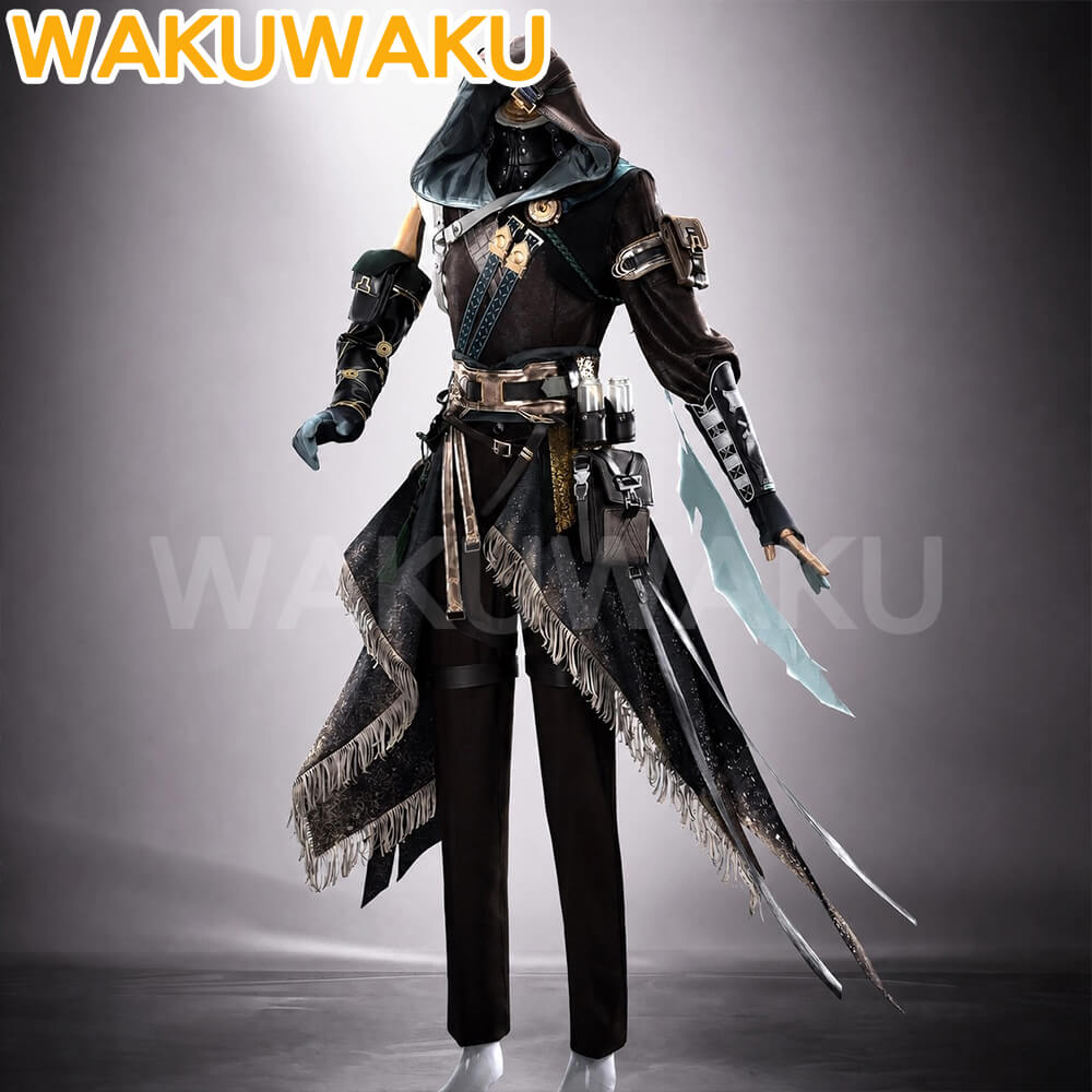 【S-2XL】WakuWaku Game Wuthering Waves Jingran Cosplay Men Black Suit