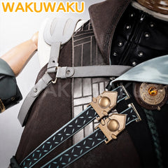 【S-2XL】WakuWaku Game Wuthering Waves Jingran Cosplay Men Black Suit