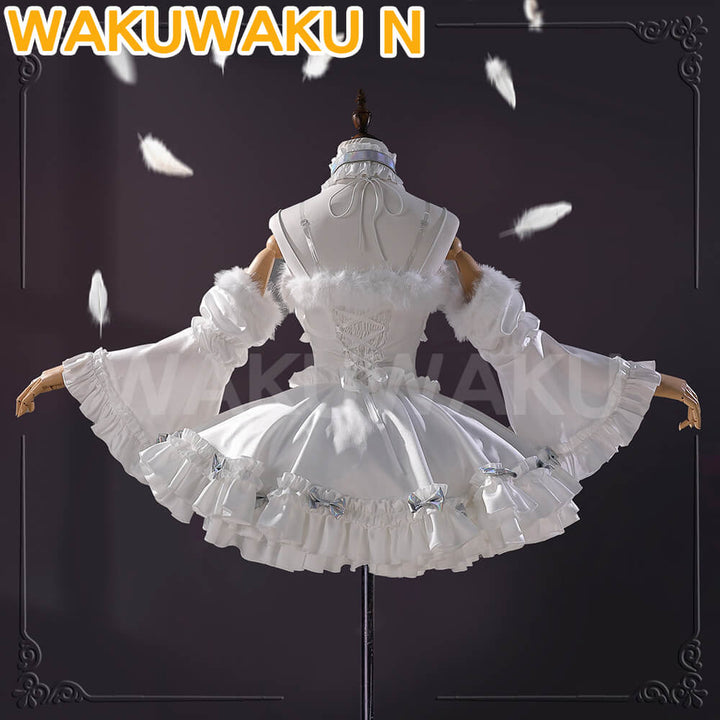 【S-2XL】KAngel Ame-chan Cosplay Costume Game WakuWaku-N Black Devil Ame-chan White KAngel Cosplay