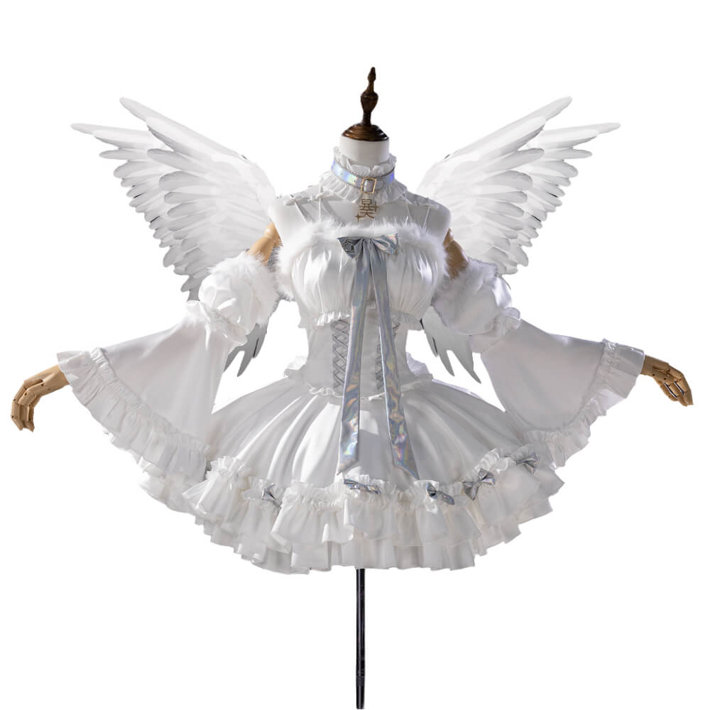 【S-2XL】KAngel Ame-chan Cosplay Costume Game WakuWaku-N Black Devil Ame-chan White KAngel Cosplay