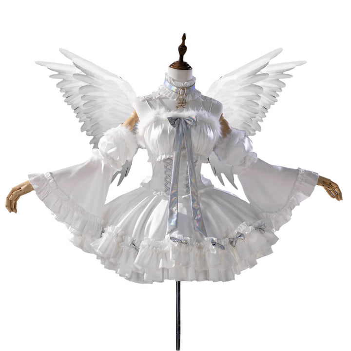 【S-2XL】KAngel Ame-chan Cosplay Costume Game WakuWaku-N Black Devil Ame-chan White KAngel Cosplay