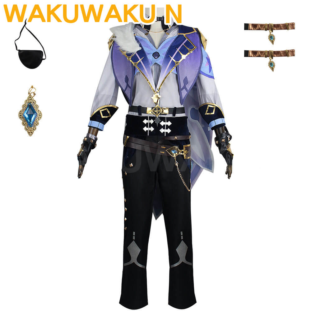 【In Stock】【XS-3XL】WakuWaku-N Kaeya Cosplay Game Genshin Impact Men Halloween Suit