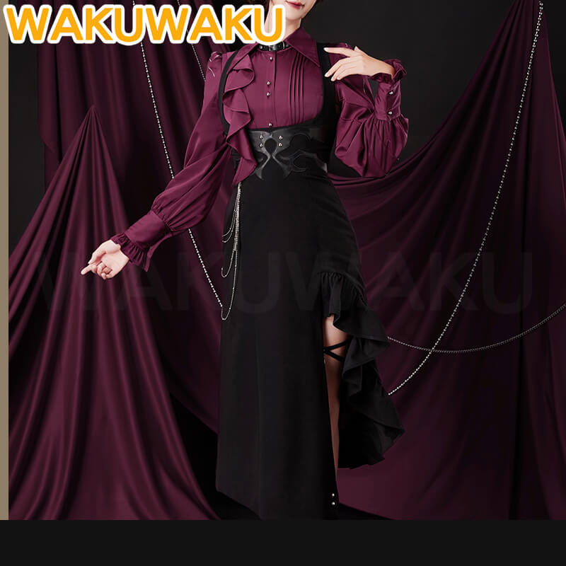 【Official】Kafka Cosplay Costume Game Genshin Impact WakuWaku Women Daily Doujin Long Skirt Causal Wear Kafka Cosplay Christmas
