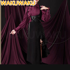 【Official】Kafka Cosplay Costume Game Genshin Impact WakuWaku Women Daily Doujin Long Skirt Causal Wear Kafka Cosplay Christmas
