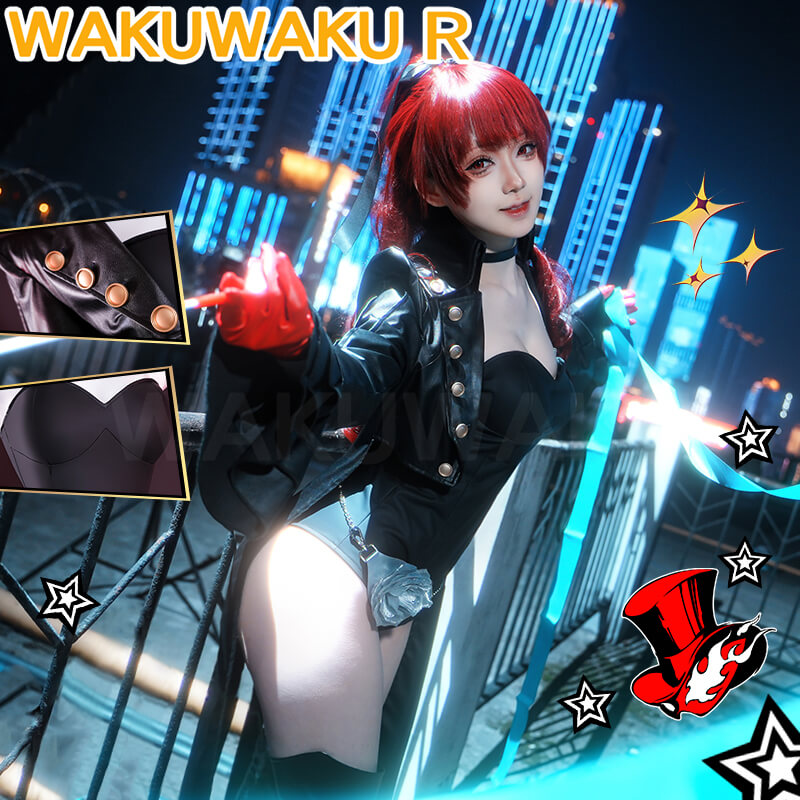 【XS-2XL】WakuWaku-R Kasumi Yoshizawa Cosplay Game Cosplay Sexy Gothic Black Dress