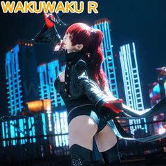 【XS-2XL】WakuWaku-R Kasumi Yoshizawa Cosplay Game Cosplay Sexy Gothic Black Dress