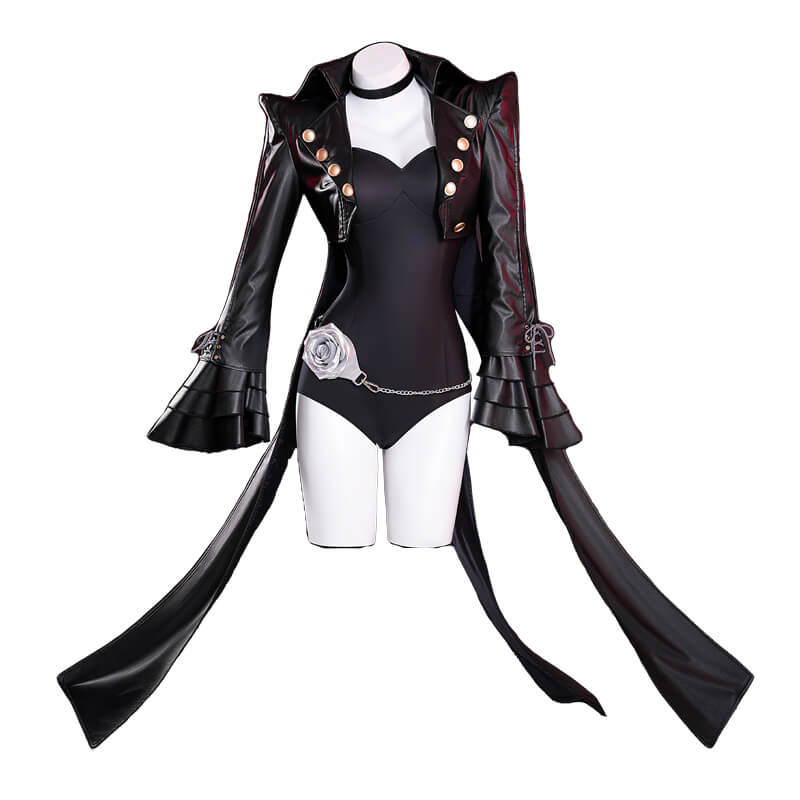 【XS-2XL】WakuWaku-R Kasumi Yoshizawa Cosplay Game Cosplay Sexy Gothic Black Dress
