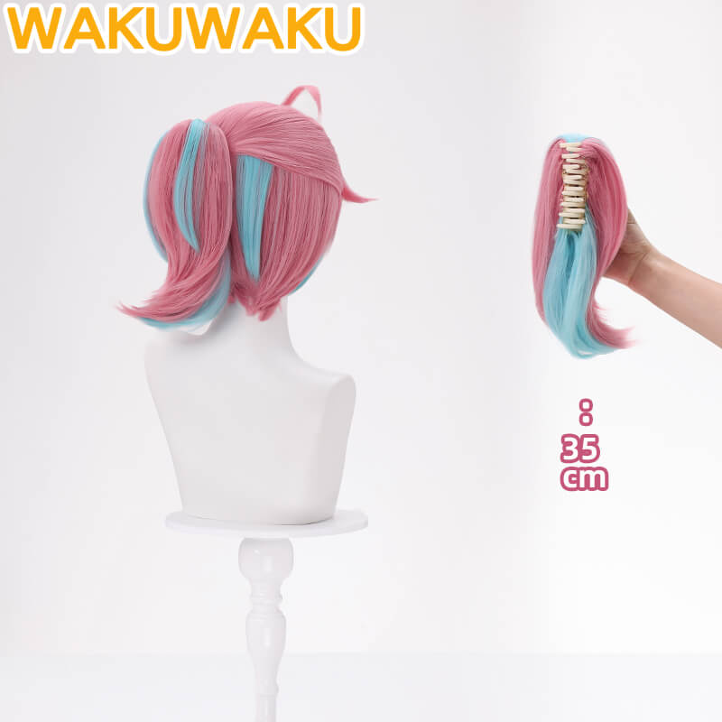 Mei Kamori Kiriko Wig Game OW Cosplay Women Pink Long Braided Hair Meiling Zhou Mei Cosplay High Heat Resistant Hair