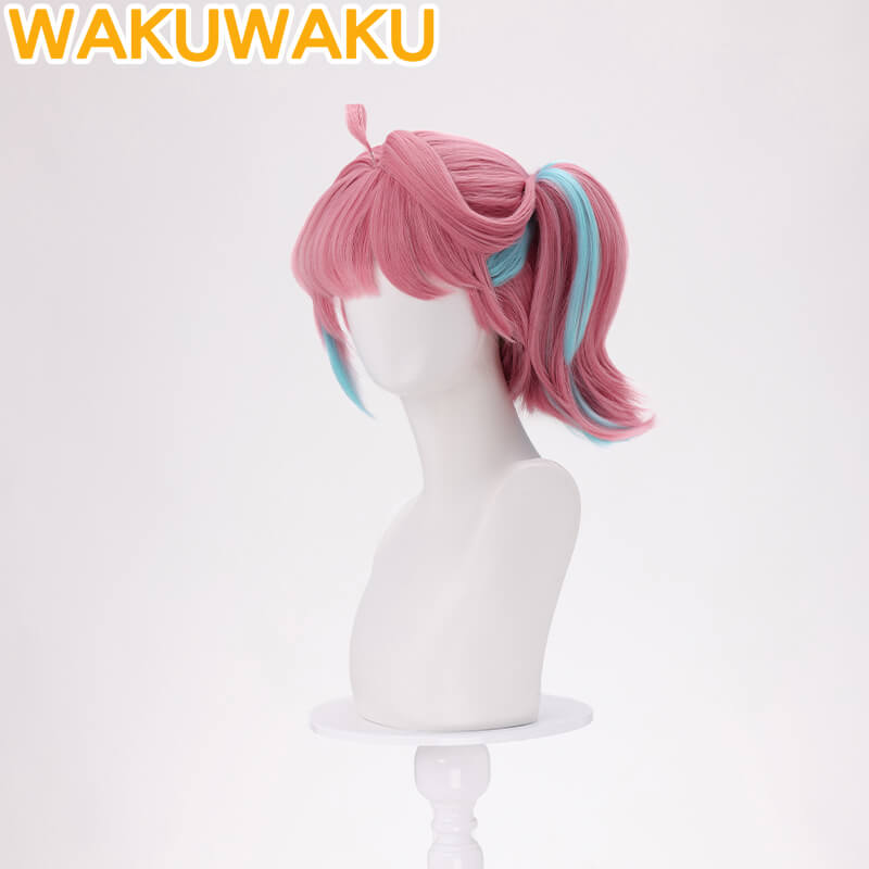 Mei Kamori Kiriko Wig Game OW Cosplay Women Pink Long Braided Hair Meiling Zhou Mei Cosplay High Heat Resistant Hair