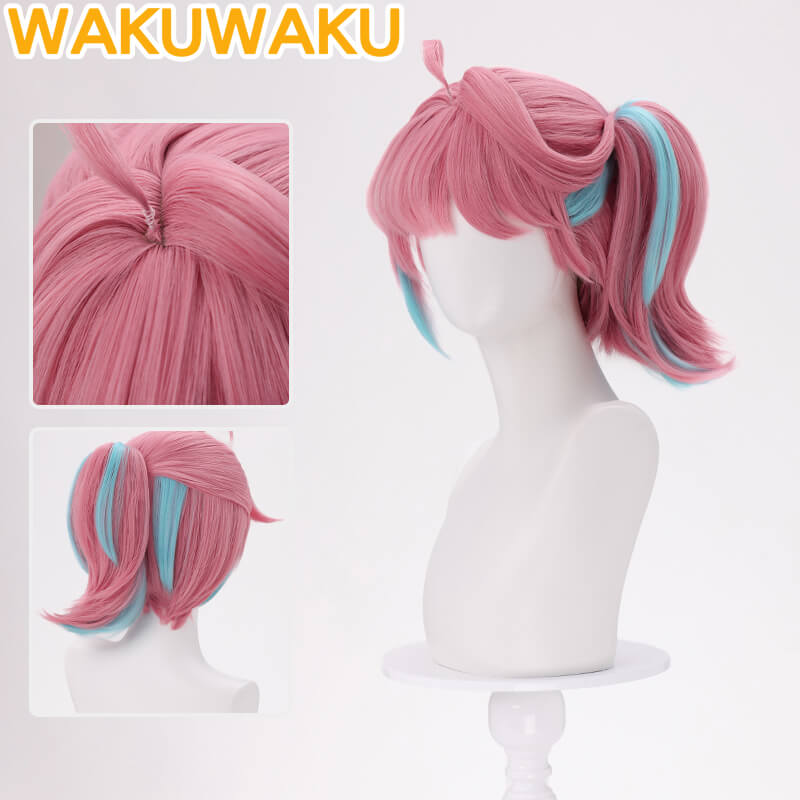 Mei Kamori Kiriko Wig Game OW Cosplay Women Pink Long Braided Hair Meiling Zhou Mei Cosplay High Heat Resistant Hair