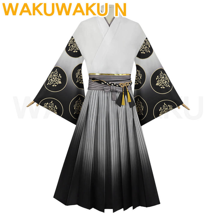 【In Stock】Kotoyuki Tsuneki Cosplay Costume Game WakuWaku-N Kimono Fox Mask Men Kotoyuki Cosplay Halloween Plus Size