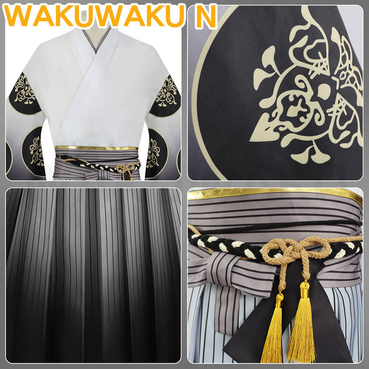 【In Stock】Kotoyuki Tsuneki Cosplay Costume Game WakuWaku-N Kimono Fox Mask Men Kotoyuki Cosplay Halloween Plus Size