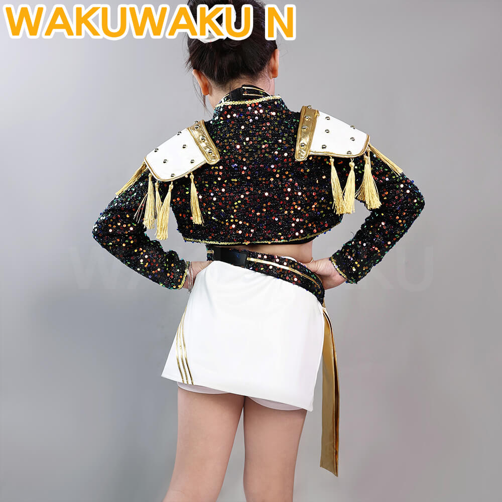 【Children Ver】Rumi Mira Zoey Cosplay Costume WakuWaku-N Kids Golden Halloween Family Cosplay