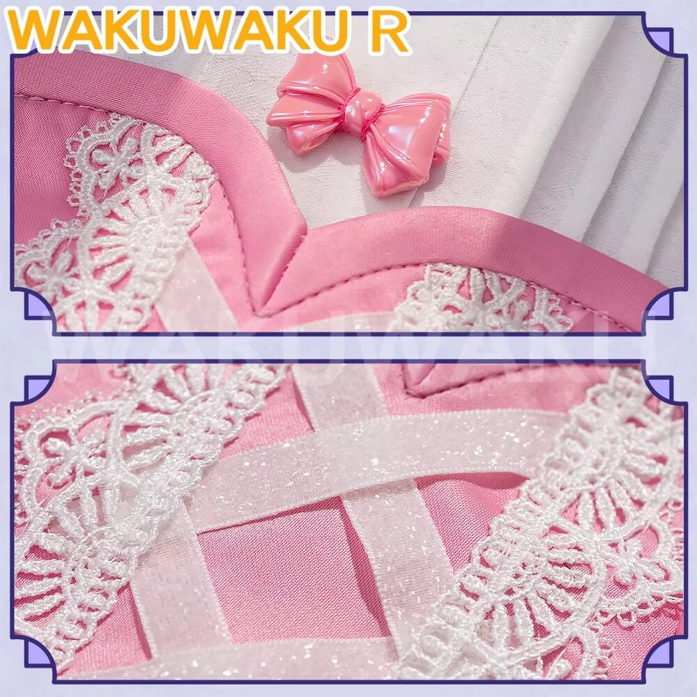 【In Stock】Lily Barriere Costume Game Identity V Cosplay WakuWaku-R Costume Women Cute Pink Dress Lily Barriere Cheerleader