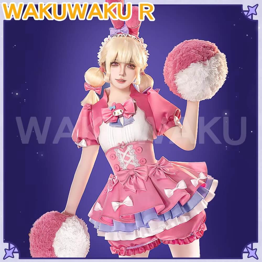 【In Stock】Lily Barriere Costume Game Identity V Cosplay WakuWaku-R Costume Women Cute Pink Dress Lily Barriere Cheerleader