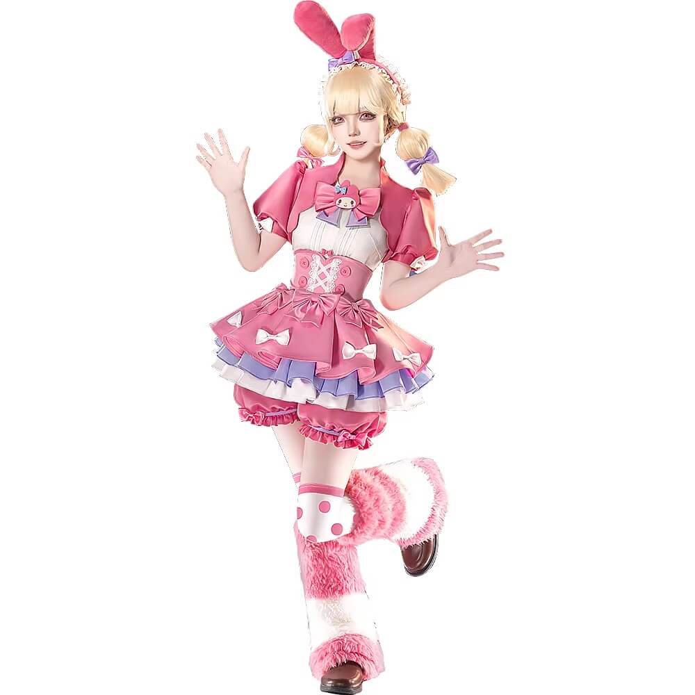 【In Stock】Lily Barriere Costume Game Identity V Cosplay WakuWaku-R Costume Women Cute Pink Dress Lily Barriere Cheerleader