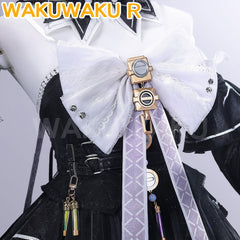 【S-2XL】Game Wuthering Waves Lily Cosplay WakuWaku-R Black White Short Dress