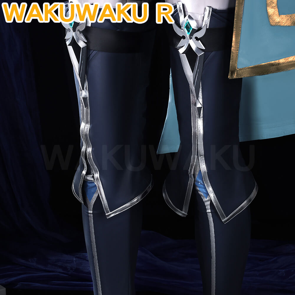 Game Genshin Impact Lohen Cosplay Costume Men Blue Suit