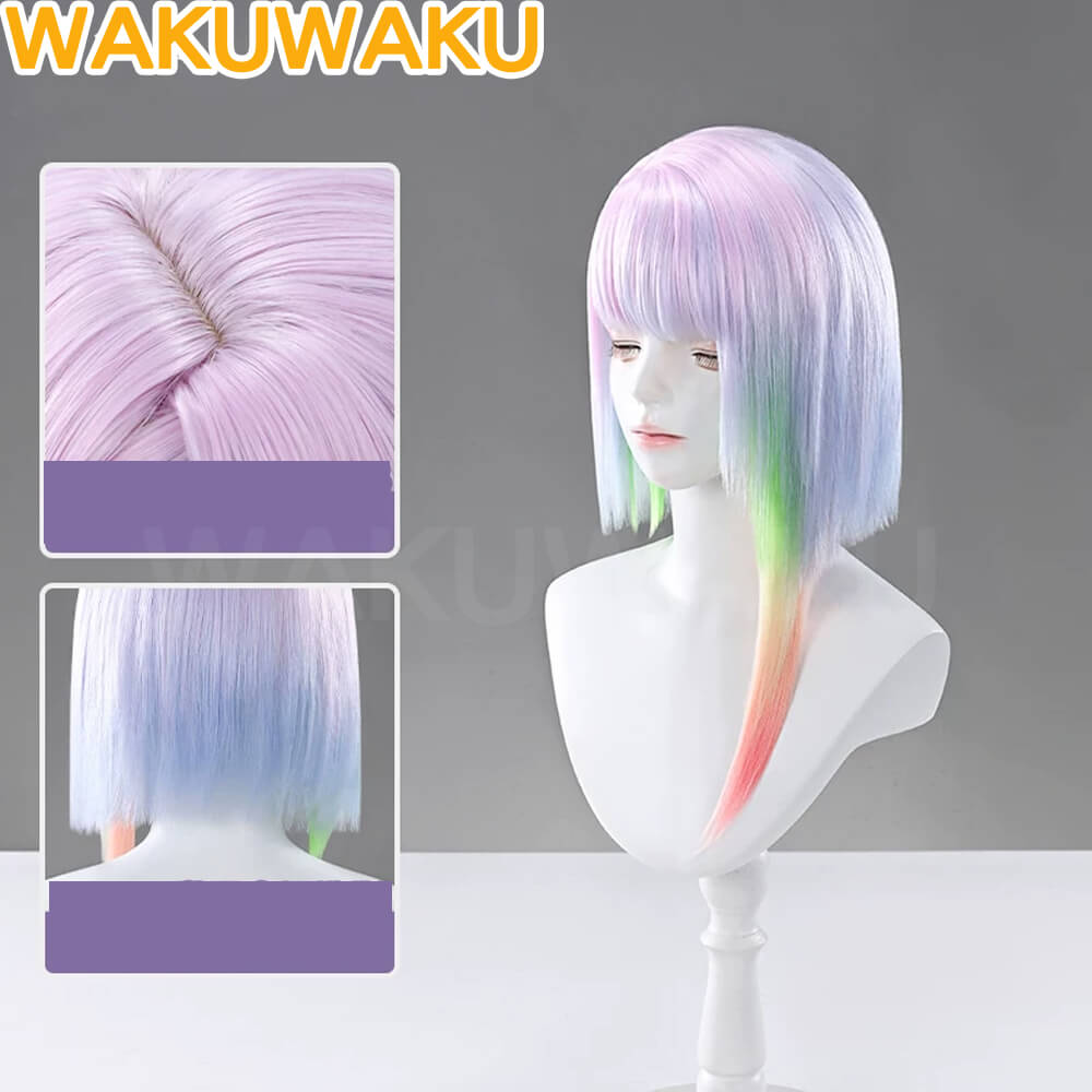 【In Stock】WakuWaku Lucy Rebecca Cosplay Wig Anime Green Long Hair