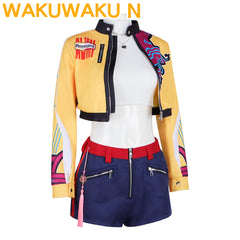 Wakuwaku-N Movie Anime K-Pop Killer Cosplay Costume Women Yellow Series