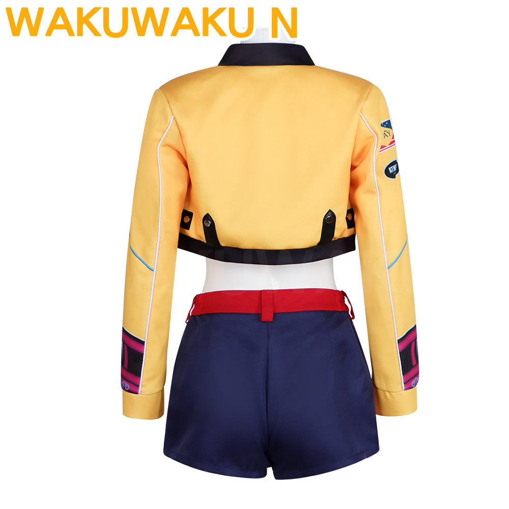 Wakuwaku-N Movie Anime K-Pop Killer Cosplay Costume Women Yellow Series