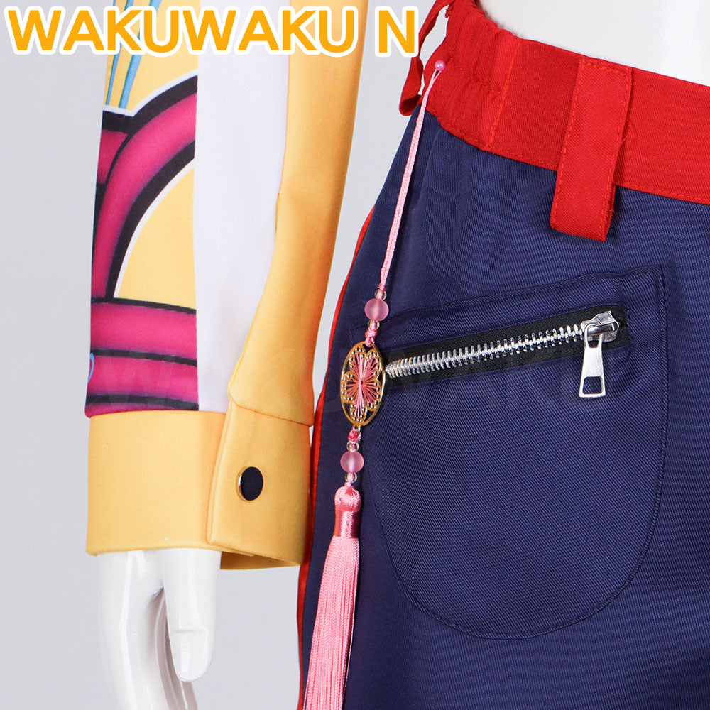 Wakuwaku-N Movie Anime K-Pop Killer Cosplay Costume Women Yellow Series