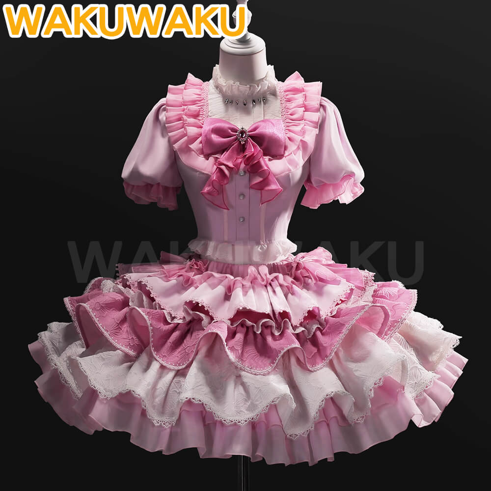 Kaname Madoka Akemi Homura Cosplay Costume Anime Puella Magi Madoka Magica WakuWaku Christmas