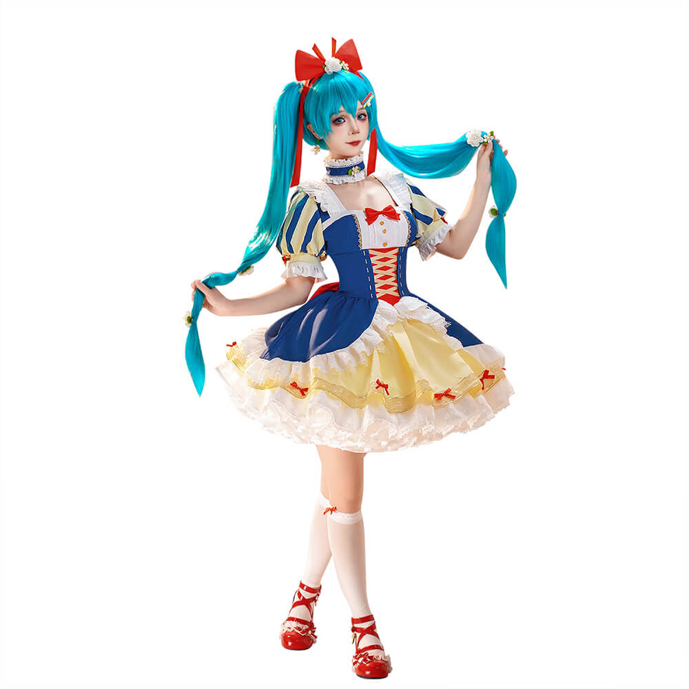 Miku Women Princess Doujin Cosplay Dress 