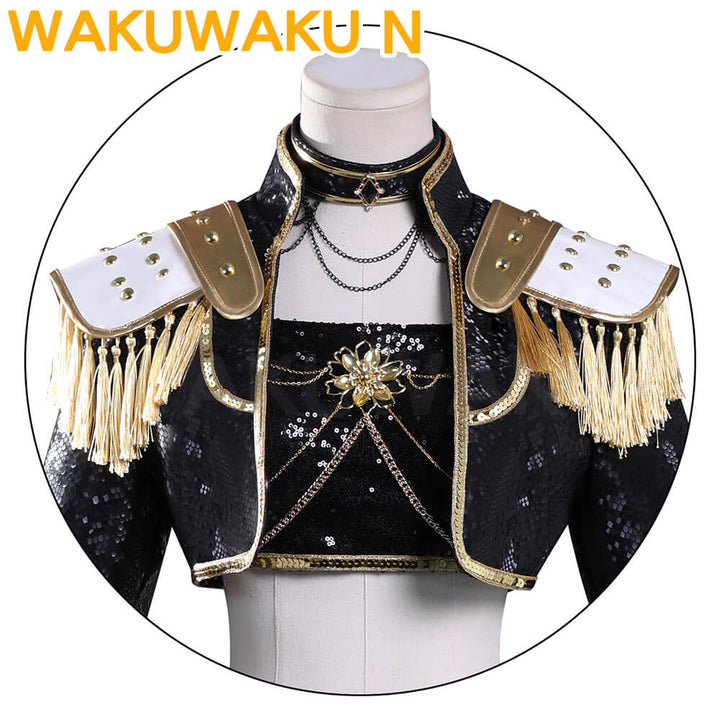 【In Stock】WakuWaku-N Movie Anime Kpop Killer Cosplay Costume Black Golden Stage Suit