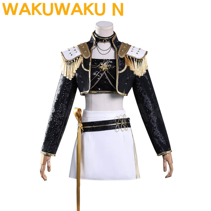 【In Stock】WakuWaku-N Movie Anime Kpop Killer Cosplay Costume Black Golden Stage Suit