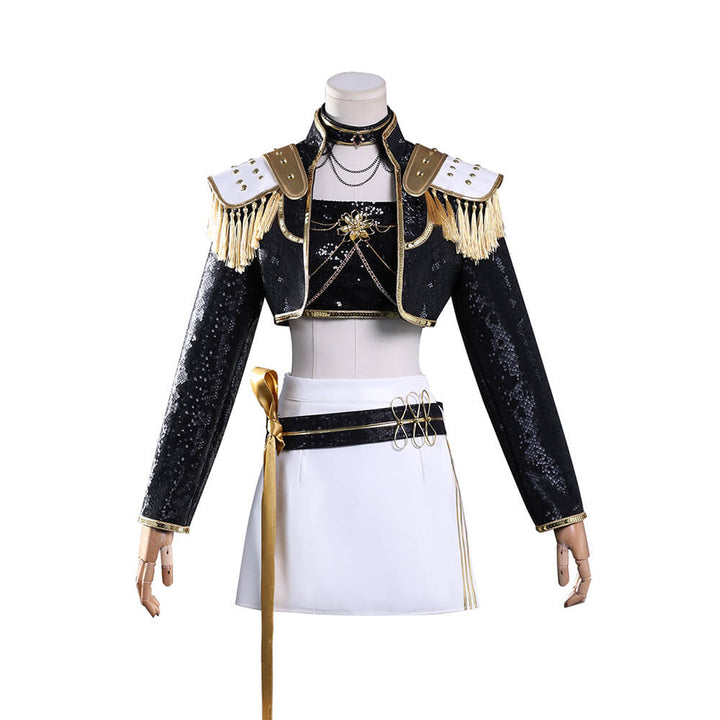 【In Stock】WakuWaku-N Movie Anime Kpop Killer Cosplay Costume Black Golden Stage Suit