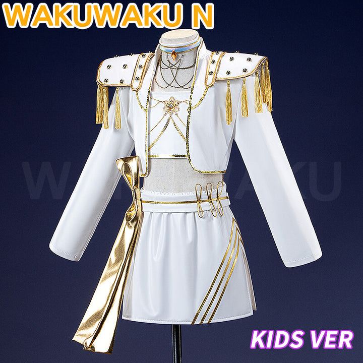 【Girls Ver】In Stock Mira Cosplay Costume Cosplay WakuWaku-N White Suit Halloween Family Girls Cosplay Plus Size