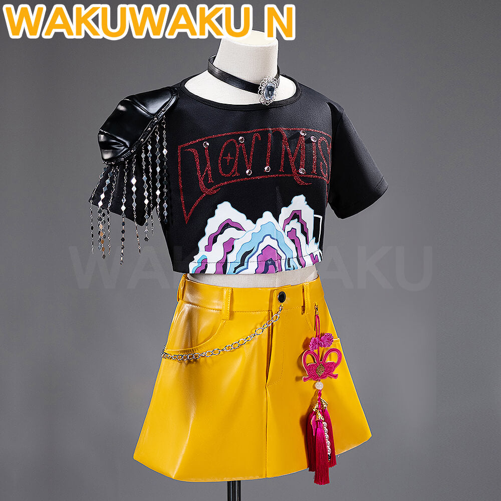 【Girls Ver】In Stock WakuWaku-N Movie Anime Kpop Killer Child Cosplay Costume Yellow Series