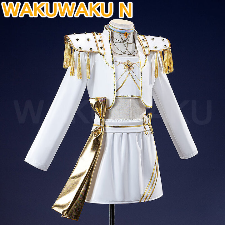 【Girls Ver】In Stock Mira Cosplay Costume Cosplay WakuWaku-N White Suit Halloween Family Girls Cosplay Plus Size
