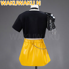【Girls Ver】In Stock WakuWaku-N Movie Anime Kpop Killer Child Cosplay Costume Yellow Series