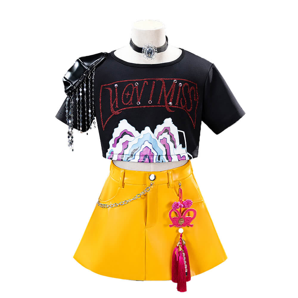【Girls Ver】In Stock WakuWaku-N Movie Anime Kpop Killer Child Cosplay Costume Yellow Series