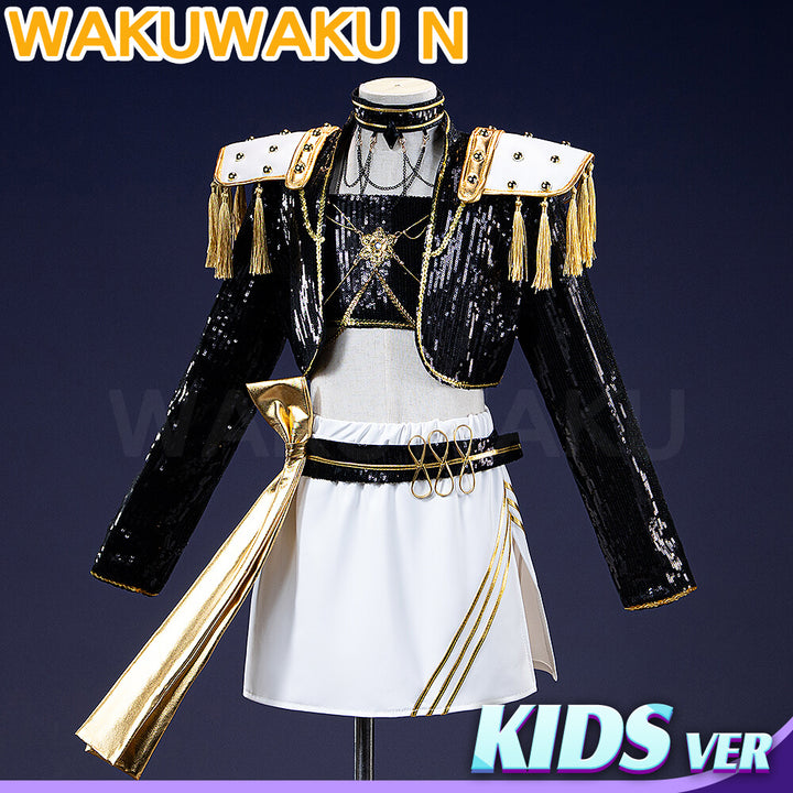 【Girls Ver】In Stock Mira Cosplay Costume Cosplay WakuWaku-N Girls Black Golden Halloween Family Rumi Plus Size