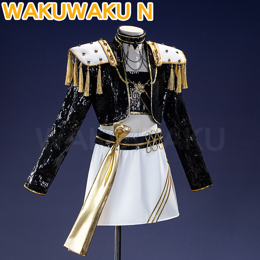 【Girls Ver】In Stock Movie Anime Costume Cosplay WakuWaku-N Girls Black Golden Family Suit