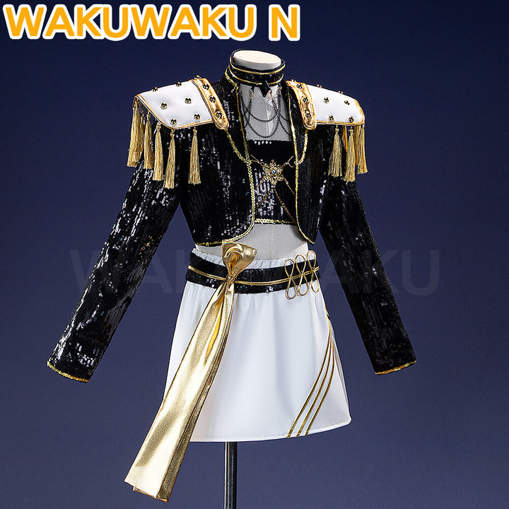 【Girls Ver】In Stock Mira Cosplay Costume Cosplay WakuWaku-N Girls Black Golden Halloween Family Rumi Plus Size