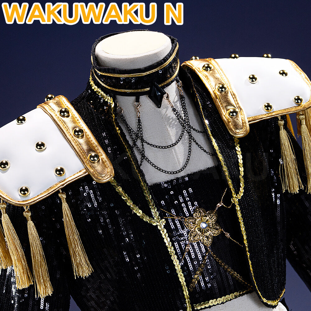 【Girls Ver】In Stock Movie Anime Costume Cosplay WakuWaku-N Girls Black Golden Family Suit